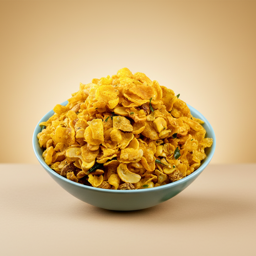 Makai Chivda - Crispy Corn Flakes Namkeen