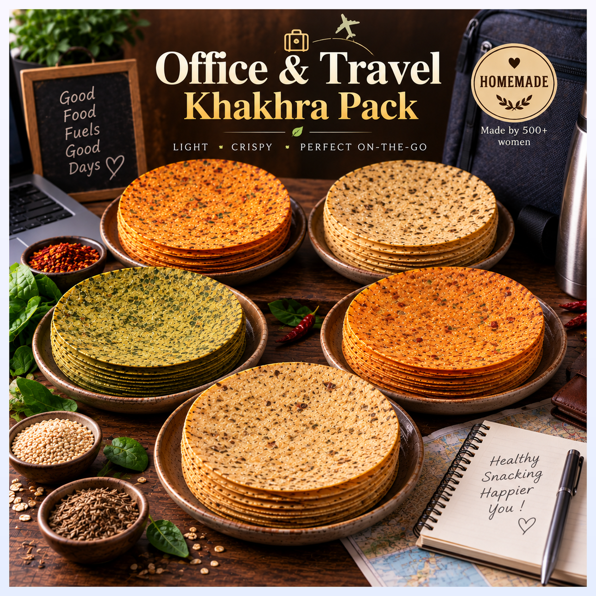 Office & Travel Khakhra Pack