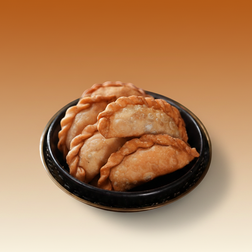 Khopra Karanji - Crispy Coconut Stuffed Sweet